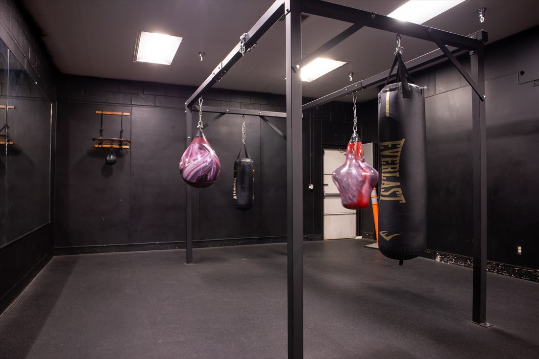 Boxing bag training area